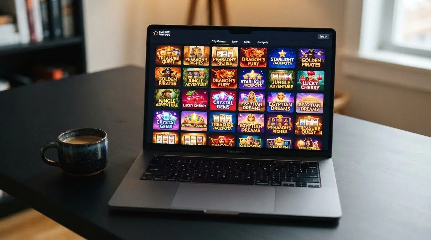 Vitrina de slots de Hacksaw Gaming en la interfaz de un casino con licencia DGOJ