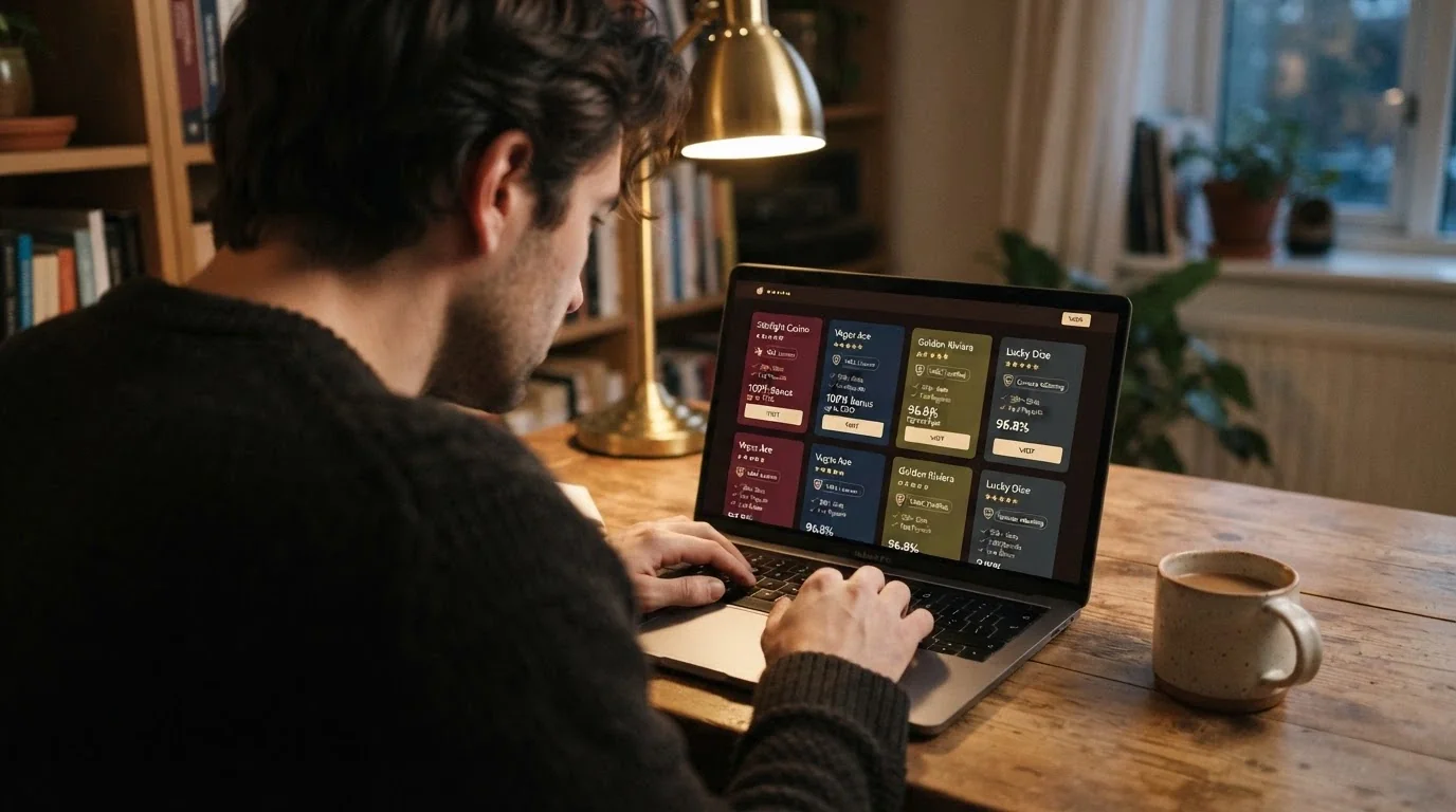 Tabla comparativa de casinos online con las columnas de operador, licencia y bono de bienvenida