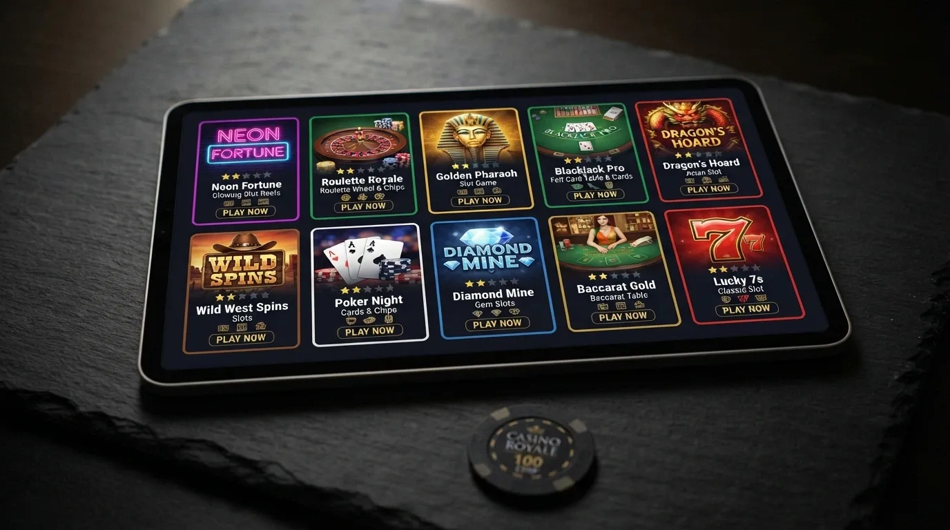 Mosaico con los logotipos de los diez criptocasinos analizados ordenados en dos filas de cinco sobre un fondo oscuro