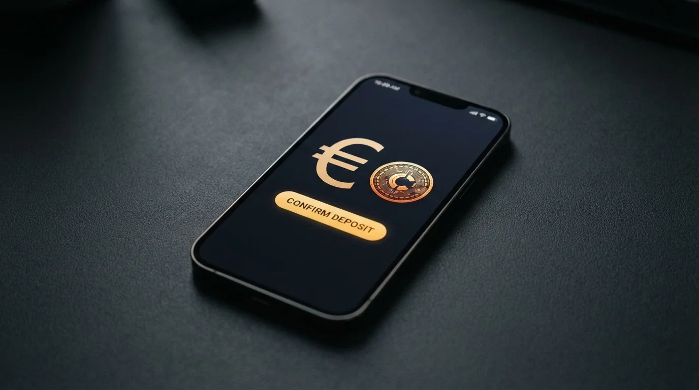 Pantalla de depósito en un casino online con el logo de Bitcoin Cash como método de pago seleccionado