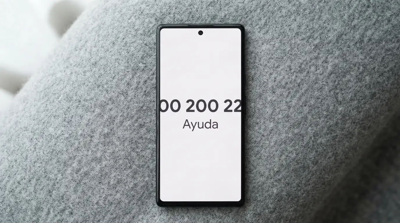 Un teléfono con el número 900 200 225 en pantalla y el logotipo de FEJAR
