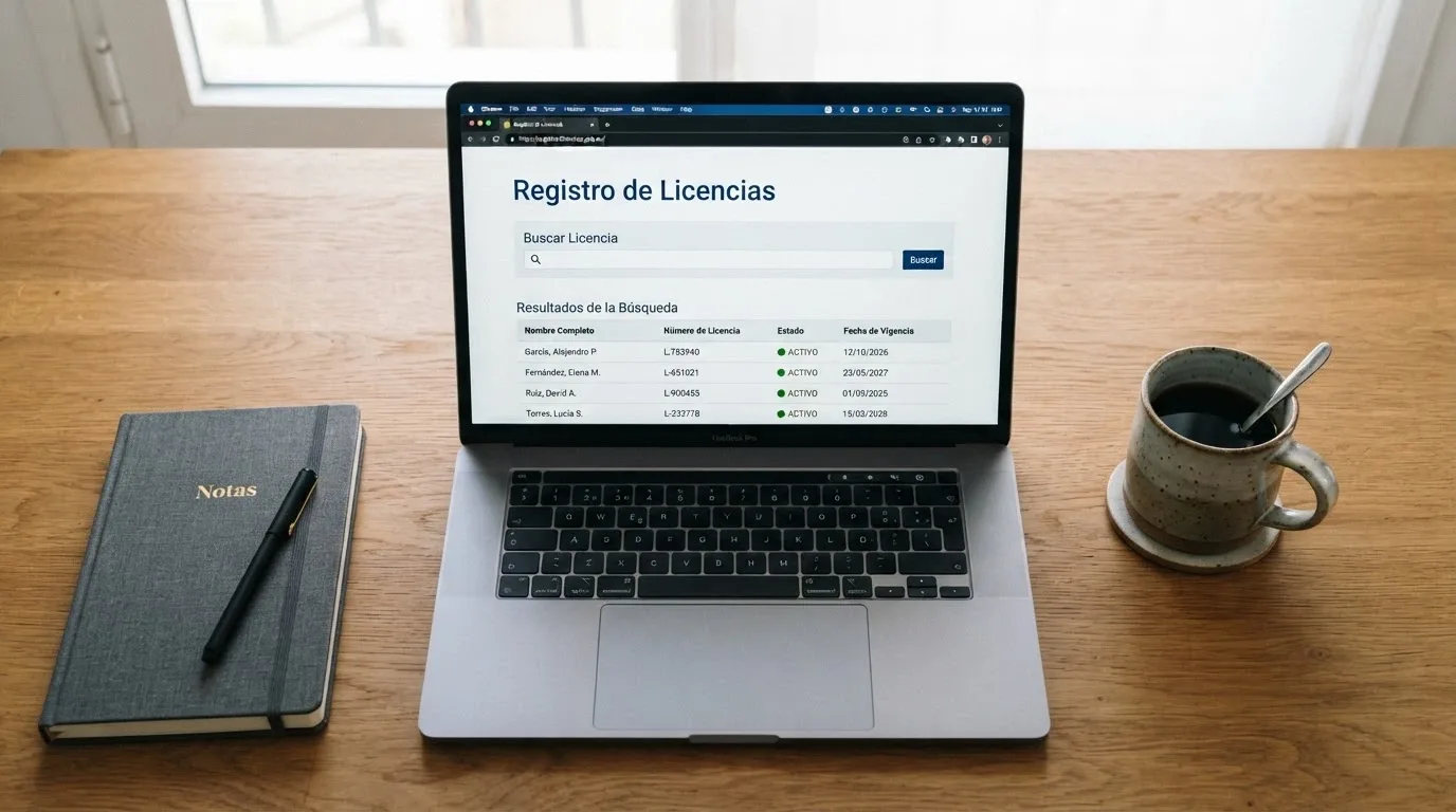 Sello o pantalla del registro de la DGOJ en ordenacionjuego.es con el listado de operadores con licencia y el dominio .es visible