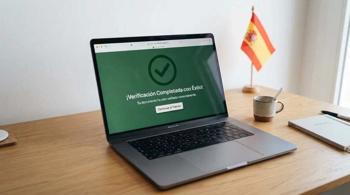 Sello oficial de la Dirección General de Ordenación del Juego sobre la bandera de España con un dominio .es visible