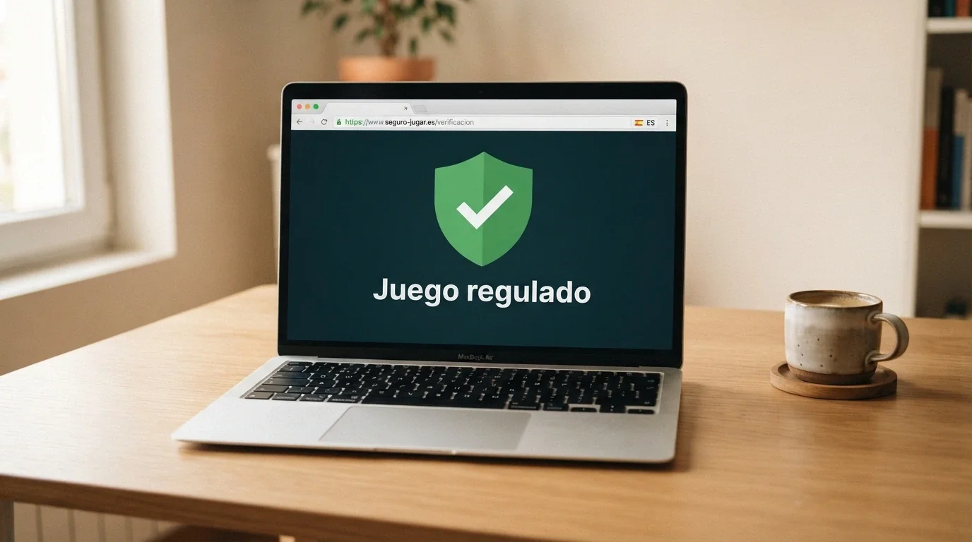 Sello oficial de la DGOJ junto al dominio .es como identificadores del juego regulado en España