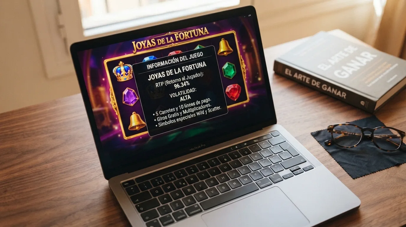 Captura de un slot online con el panel de información de RTP abierto en un casino nuevo